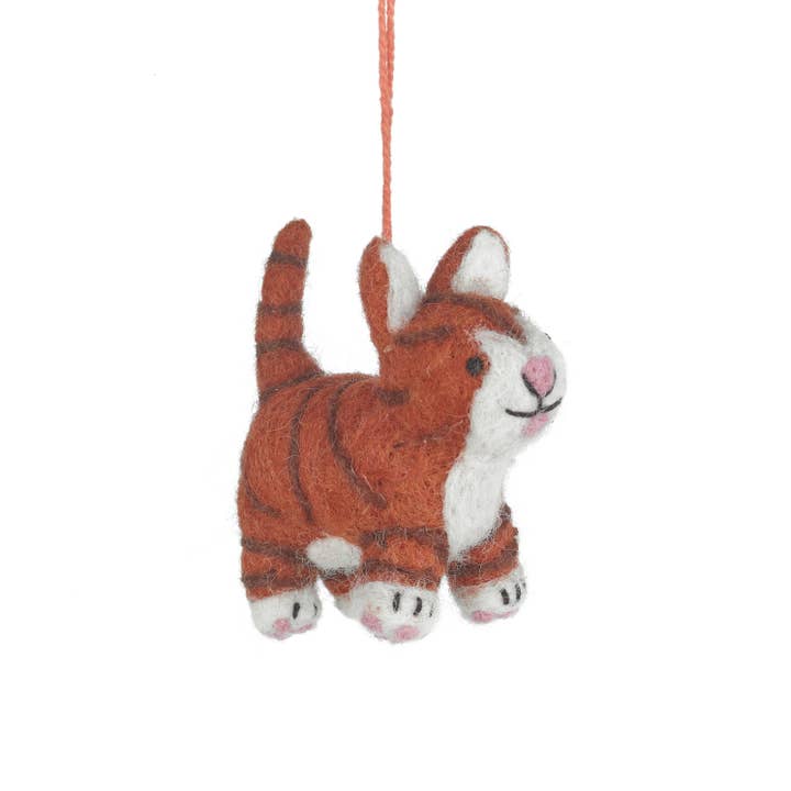 Handmade Felt Colin the Cat Hanging Decoration Handmade Felt Colin the Cat Hanging Decoration