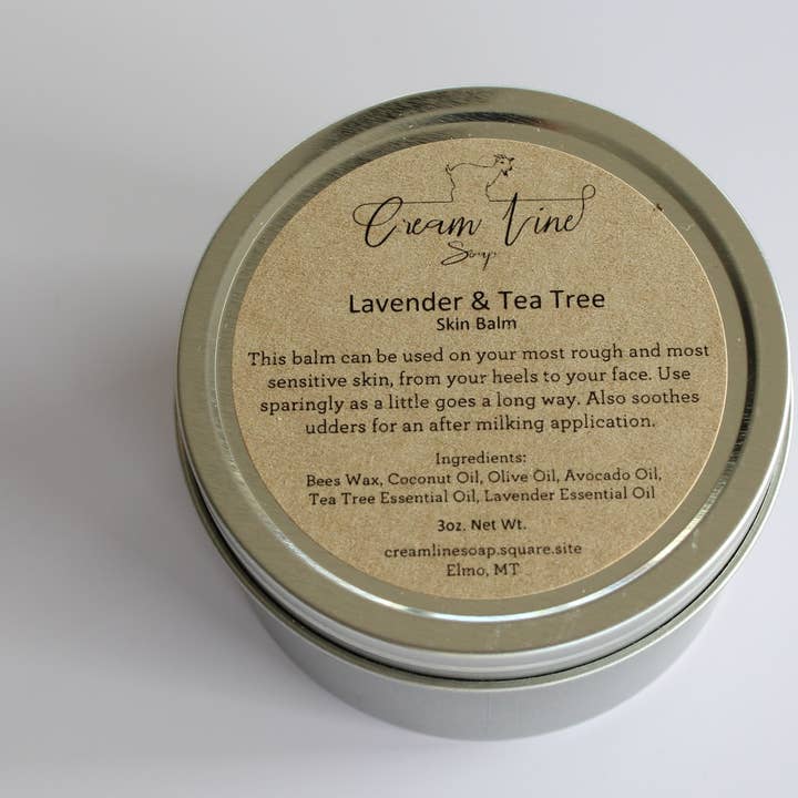 Lavender Tea Tree Skin Balm for wholesale by Cream Line Soap