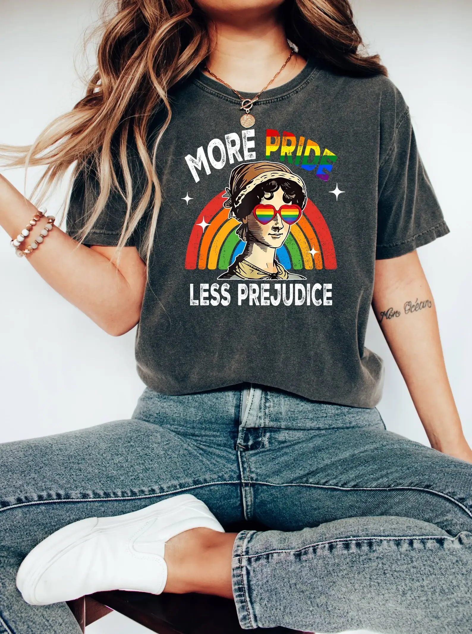 VibeClothing - Wholesale Screen Printed T-Shirt - Women's - More Pride Less Prejudice T-Shirt0