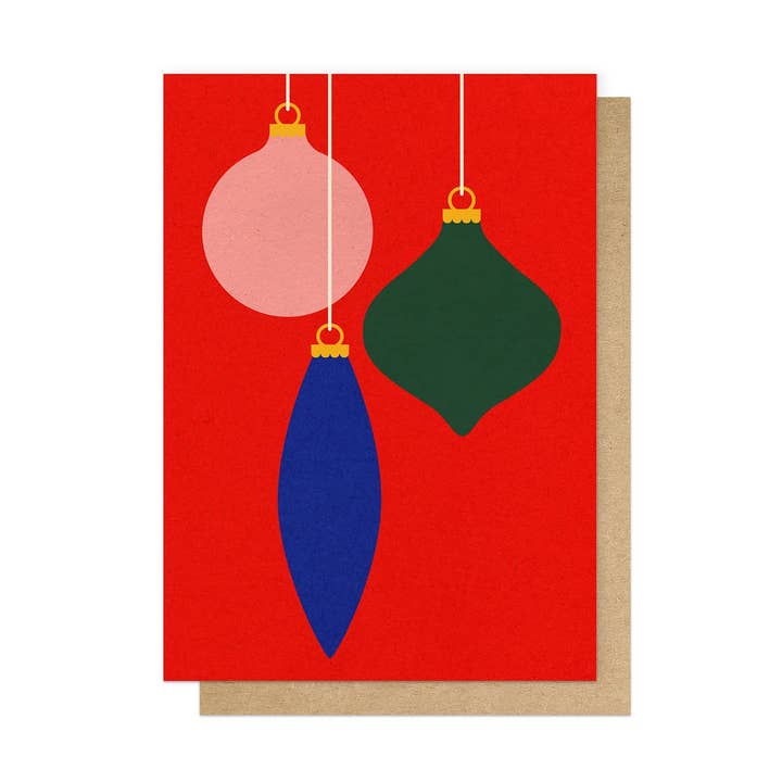 Classic Ornaments Greetings Card for wholesale by East End Prints - Greetings Cards & Postcards