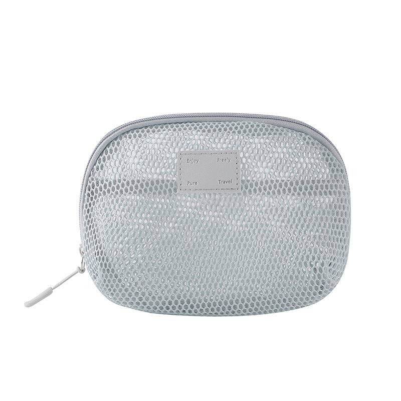 Dipped Shop – wholesale Make-up/cosmetic bag – Solid Color Mesh Mini Make Up Bags DP25C6424