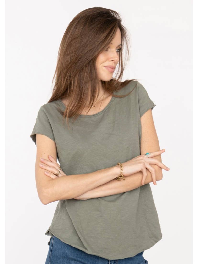 LINEN & COTTON HOUSE – Engroshandel T-shirt – til kvinder – Bomuld t-shirt med rund hals, basis 811749