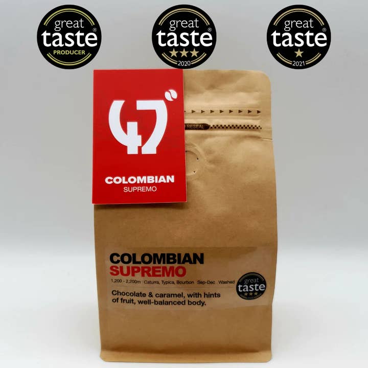 Colombian: Supremo - 250g Coffee for wholesale by 47 Degrees Coffee