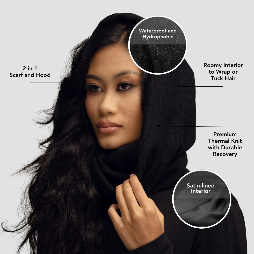 Hairbrella - Wholesale Scarf - Women's - Satin Lined, Waterproof Infinity Rain Scarf14