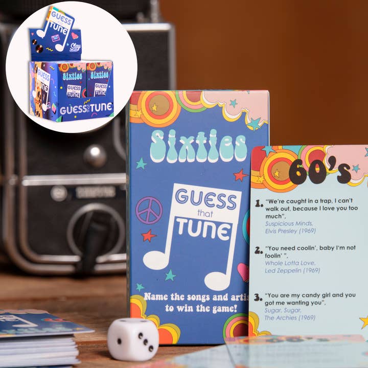 Boxer Gifts - Wholesale Card Game - Sixties Guess That Tune - Music Quiz Family/Party Card Game