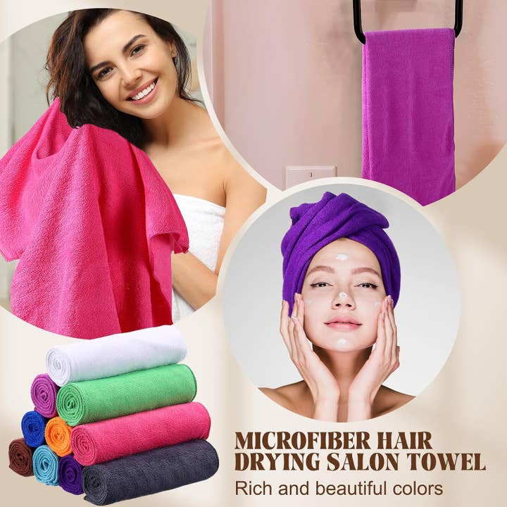 Crover - Wholesale Towel Set - Bleach Proof Salon Hand Towels Microfiber - Assorted Colors3