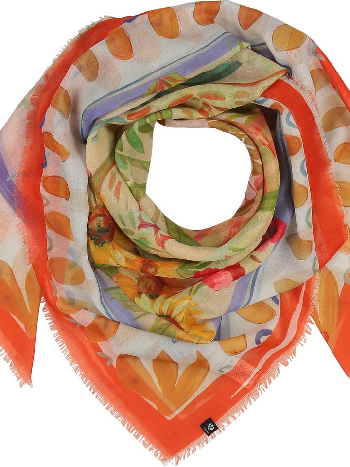 Cottage Life Recycled Poly Square for wholesale by FRAAS - The Scarf Company