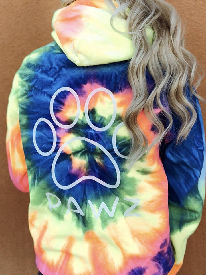 Fluoreszierender Batik-Hoodie mit klassischem Aufdruck für den Großhandel von PAWZ