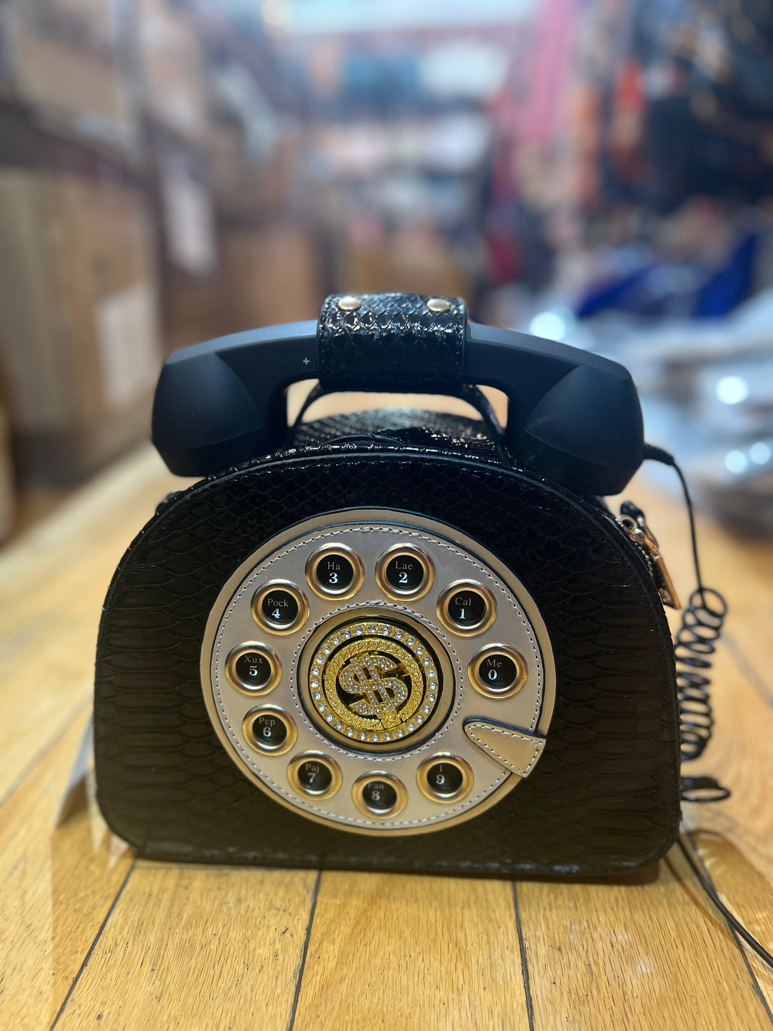 MB Fashion Wholesale - Wholesale Crossbody Bag - Women's - EVERY FASHION Vintage Telephone Handbag with Rotary Dial Design0