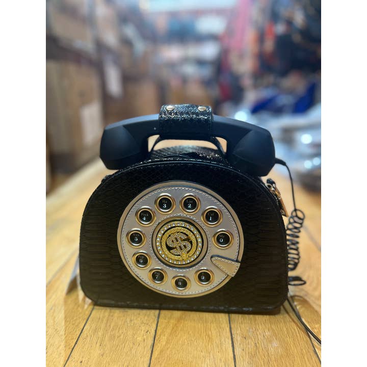 MB Fashion Wholesale - Wholesale Crossbody Bag - Women's - EVERY FASHION Vintage Telephone Handbag with Rotary Dial Design