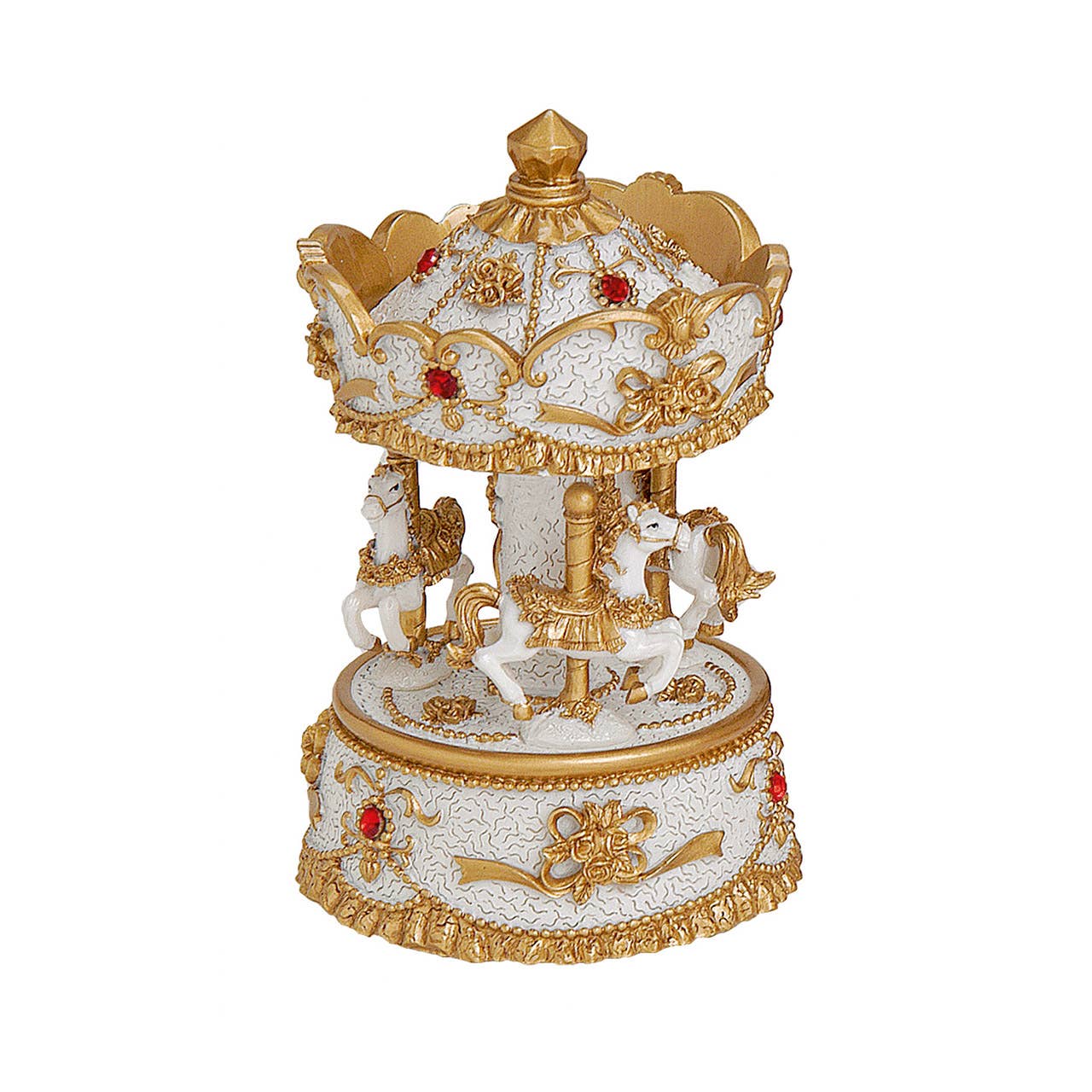 Wurm - Wholesale Christmas Decoration - Music box carousel, made of poly (W/H/D) 8x14x8 cm0