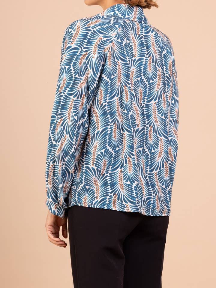 Mimi & Gogo - Wholesale Button Down Shirt - Women's - Printed Blouse @60052_BsImprime13