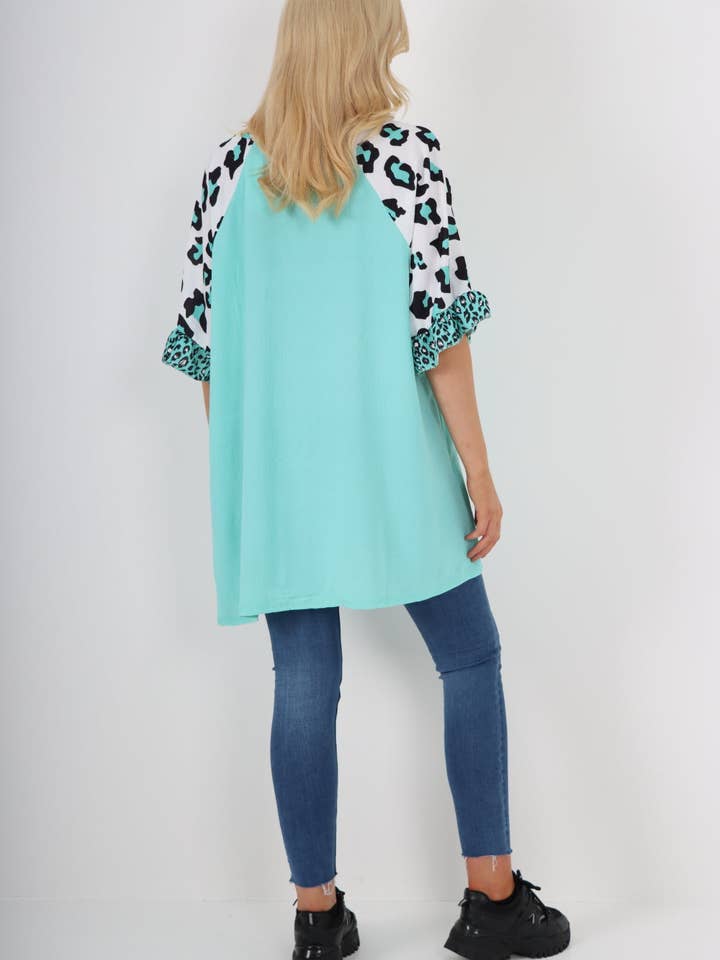 Miss Bold – wholesale Tunic – Women’s – Italian Animal Printed Sleeve Tunic Top19