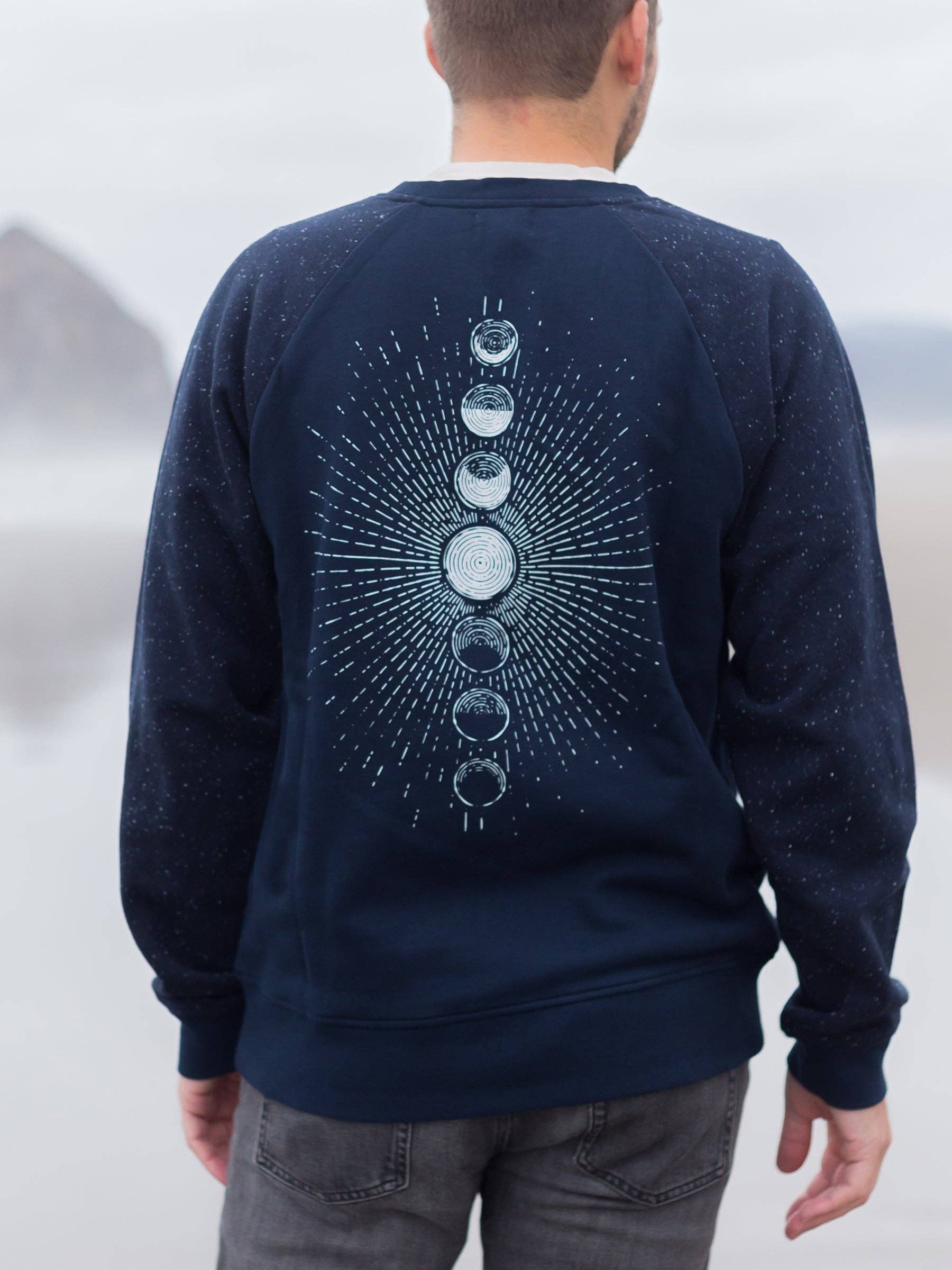 Happy Earth – Engroshandel Grafisk Sweatshirt - Unisex – Moonshine Raglan Pullover5