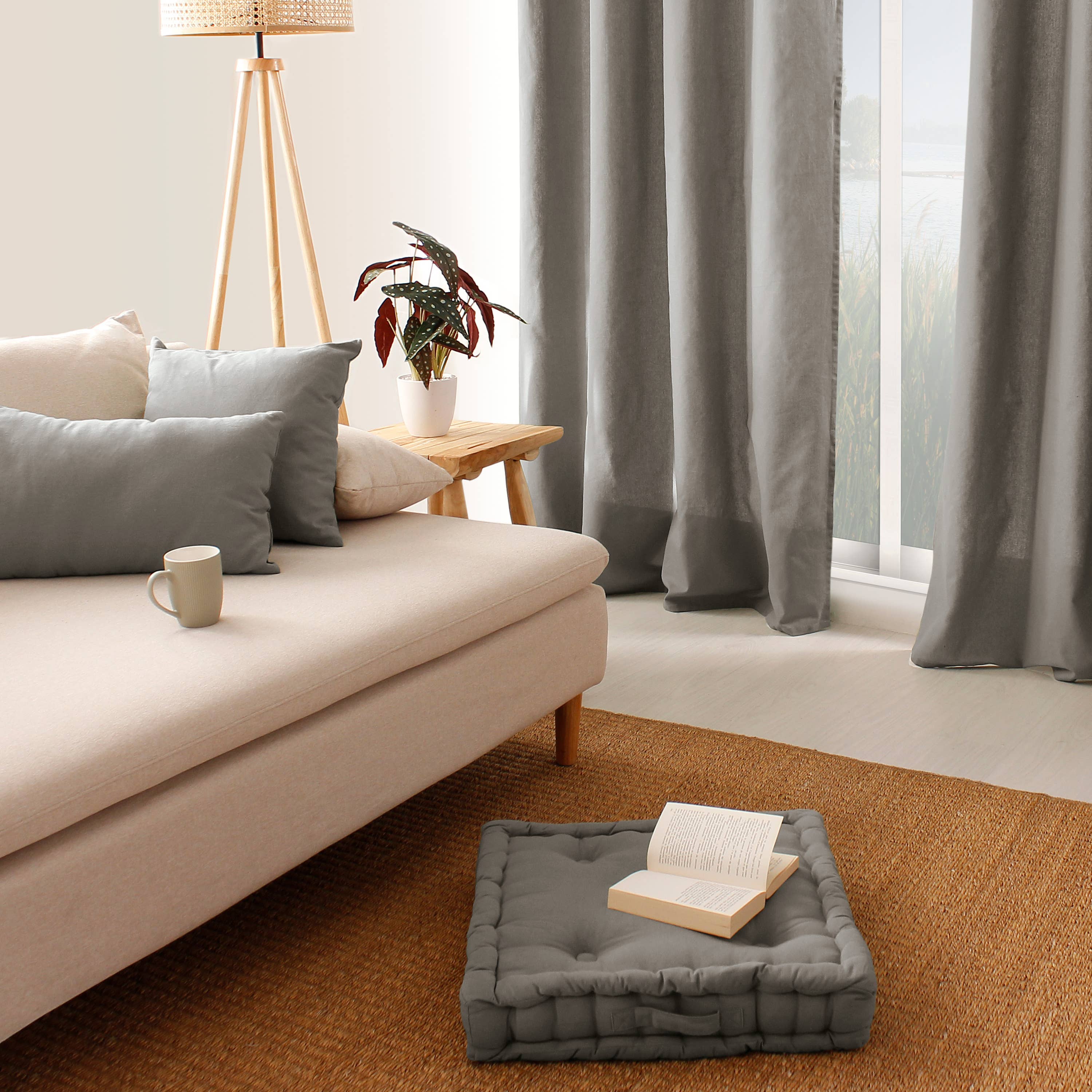 DECOSTARS - CmaDECO - Venta al por mayor Cojines de suelo - Cojín de suelo con asa, 50x50 cm, colección PANAMA9