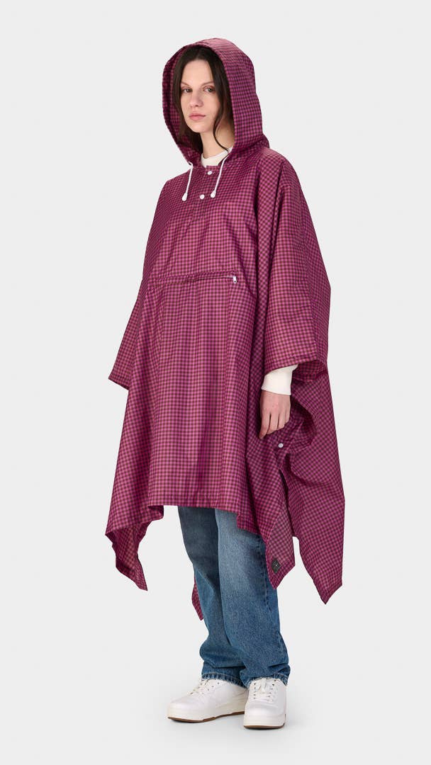 Clima Umbrellas - Wholesale Poncho - Women's - CLIMA C-Collection “Tartan” Foldable Waterproof Poncho6