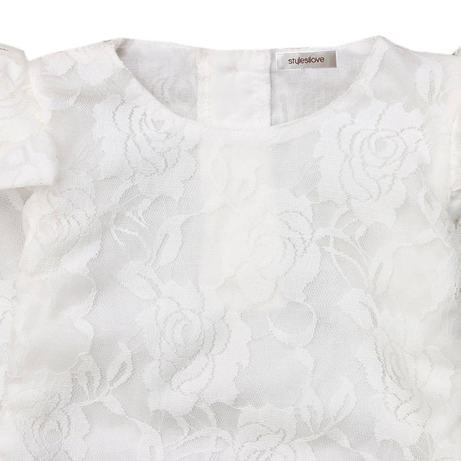 Fennco Styles - Wholesale Clothing Set - Baby - White Baby Romper & Headband 5