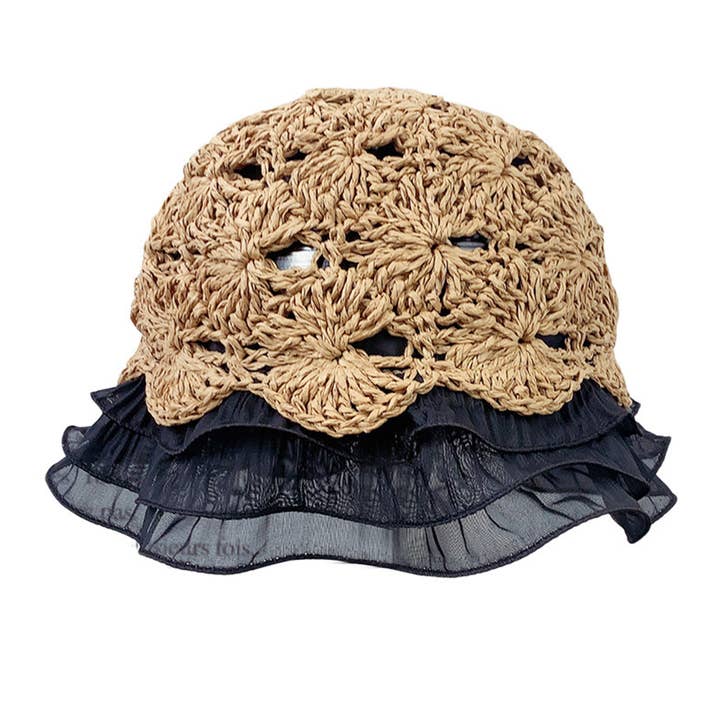 Ole - Wholesale Bucket Hat - Women's - Ruffle Lace Fisherman Hat C0127