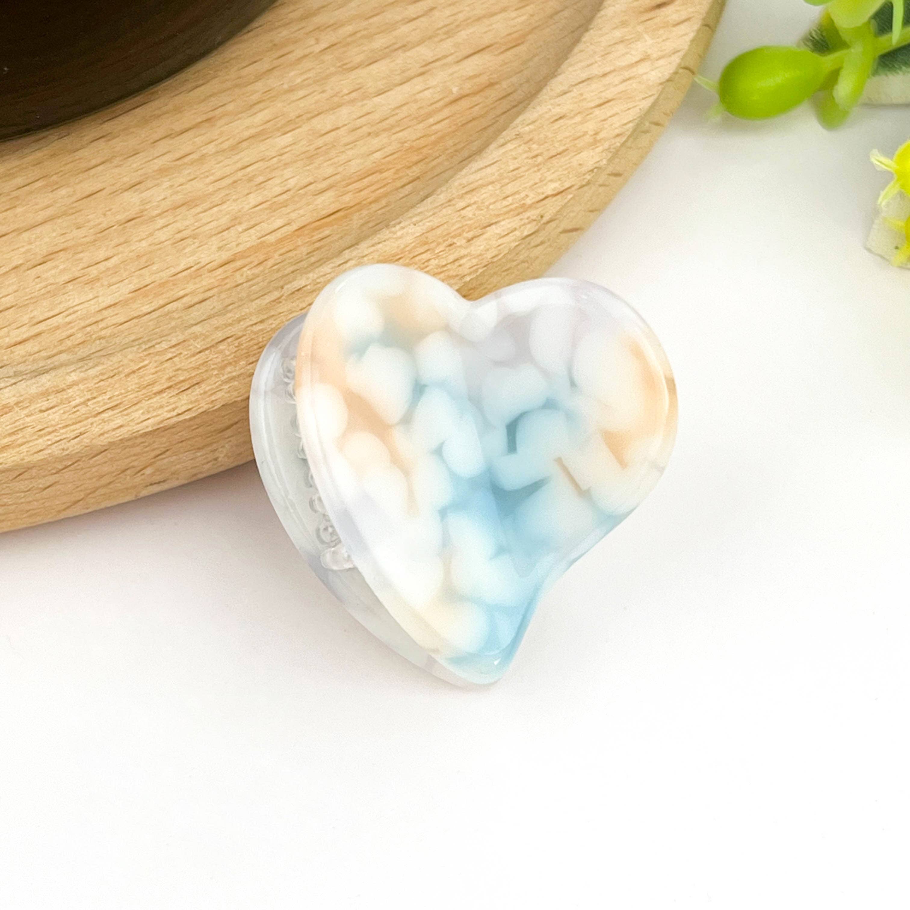 TheDivaSoap - Vente Pince à cheveux – femme - Pince à cheveux mignonne en acétate en forme de mini cœur, pince à cheveux pour la Saint-Valentin10