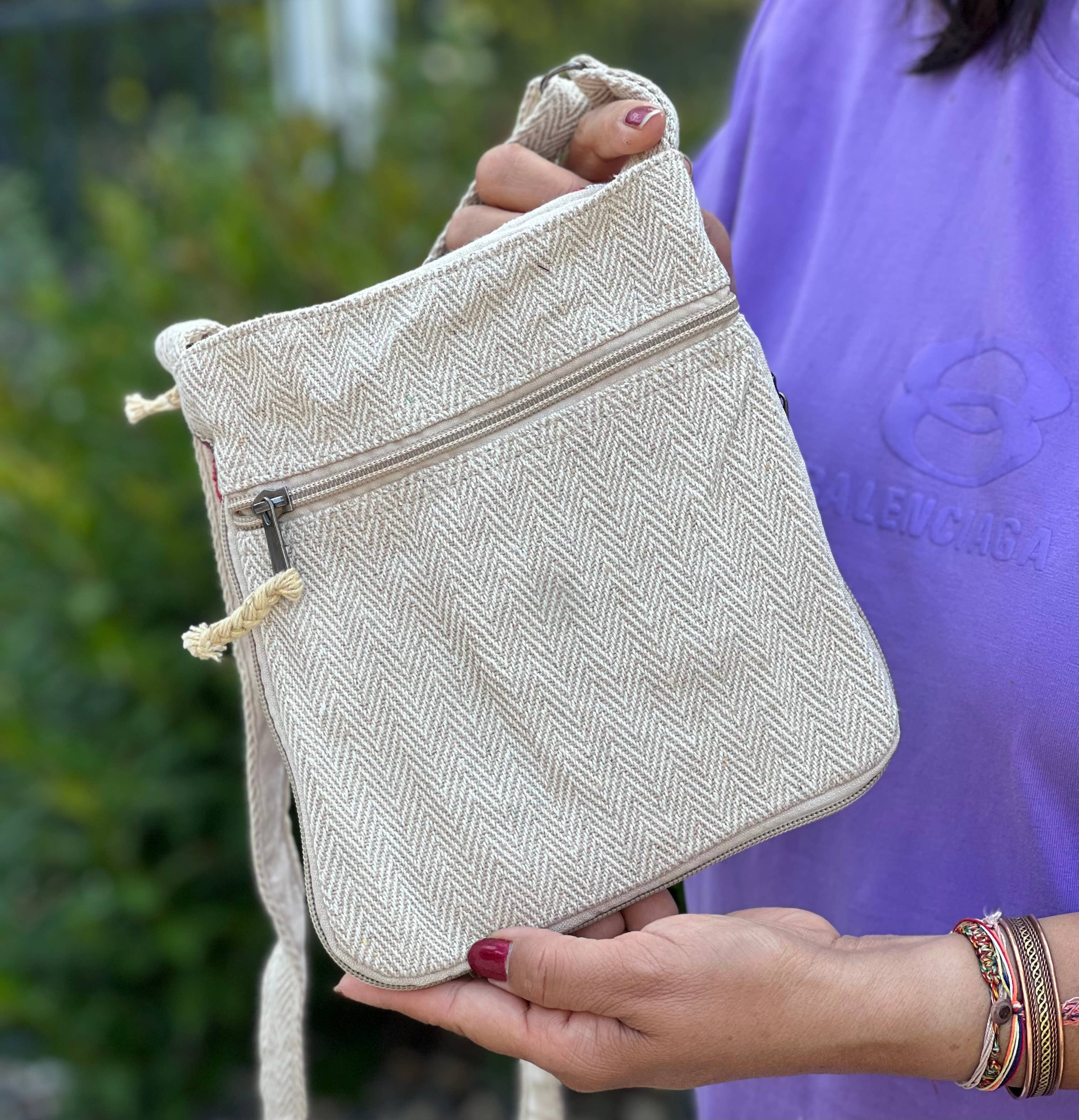 Lungta Imports - Wholesale Crossbodytas - Dames - Hemp Hippie kleine schoudertas, reistas, paspoorttas8