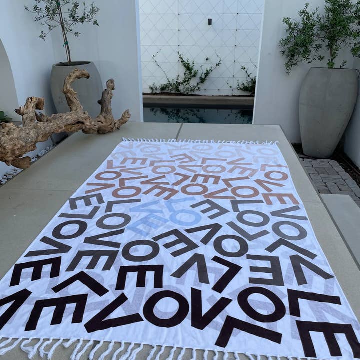 Toalha Turca: Branco/ Ombre Neutro/ Azul Bebé por atacado de LOVEVOLVE®️