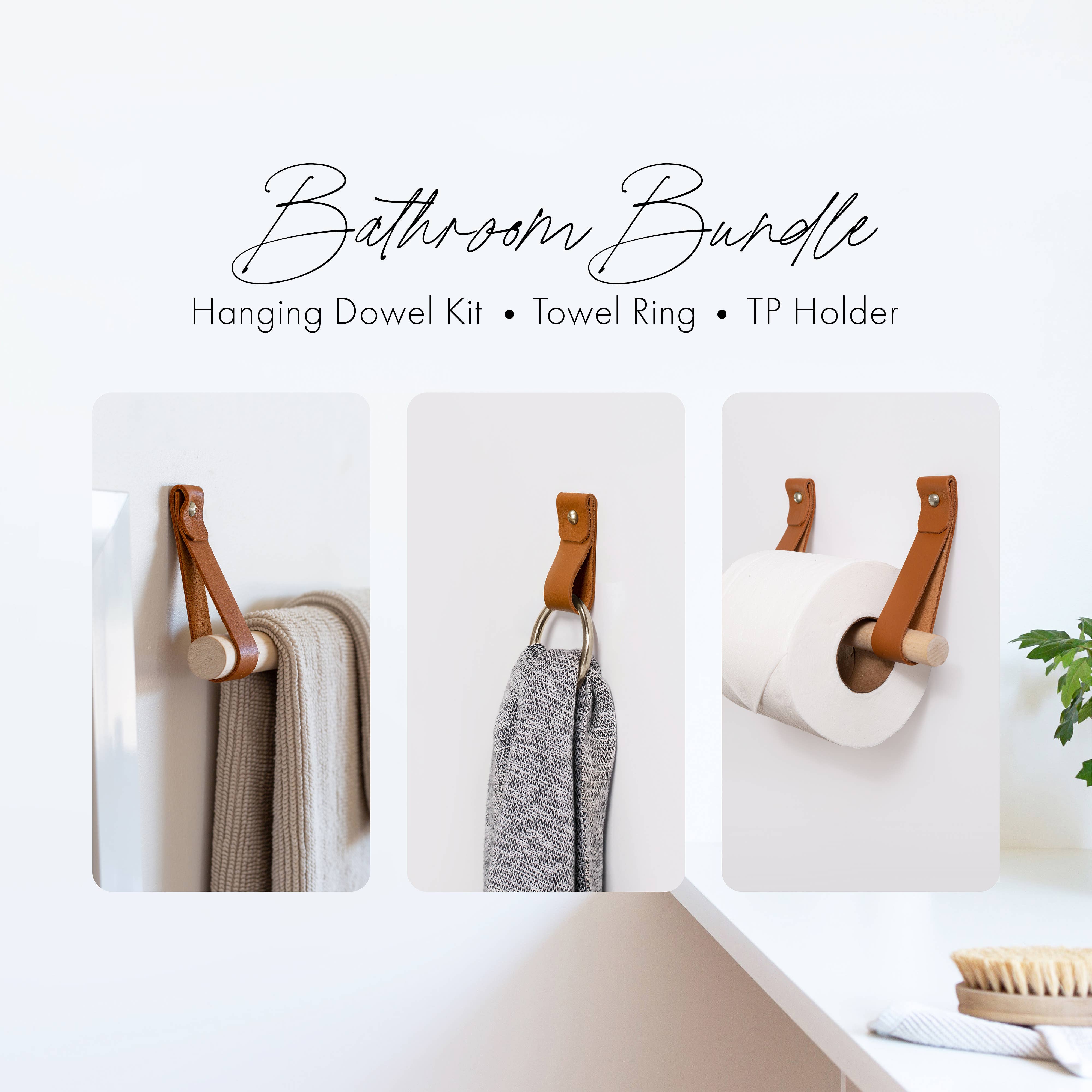 Keyaiira - Wholesale Towel Holder/Hanger - Bathroom Fixture Bundle - Steel Finish - [Round End Style]4