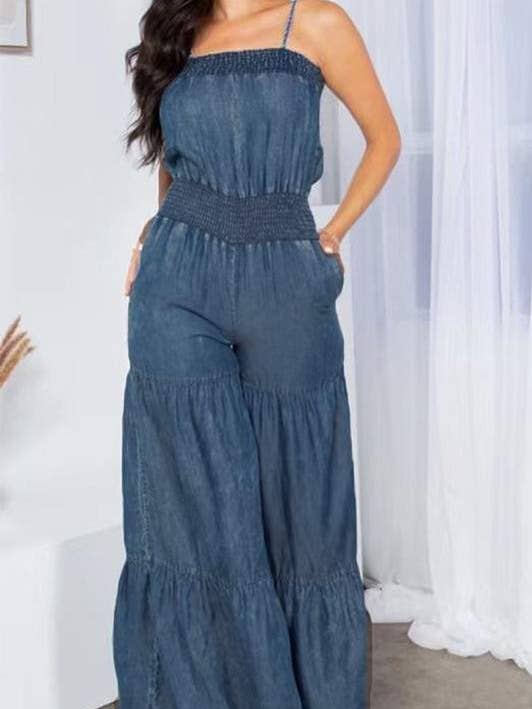 trägerlose Jeansoveralls für den Großhandel von Queen Fashion