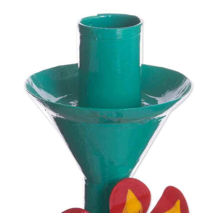 Multicolor Novica Handmade Margarita Rose Recycled Metal Candleholder for wholesale on Faire