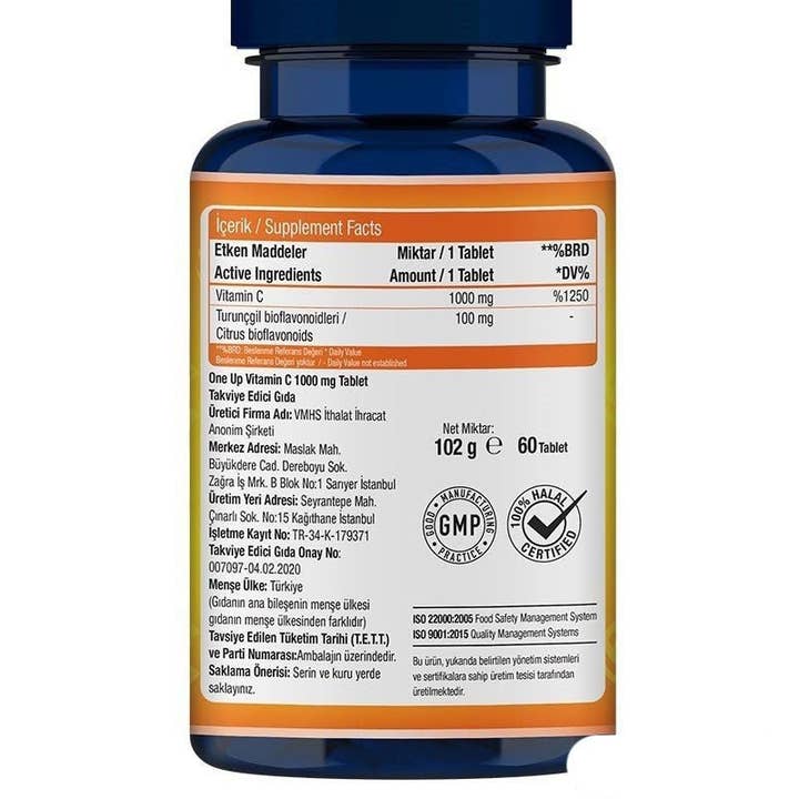 Aladdin - Wholesale Oral supplement/vitamin - One Up Vitamin C 1000 mg 60 Tablets2