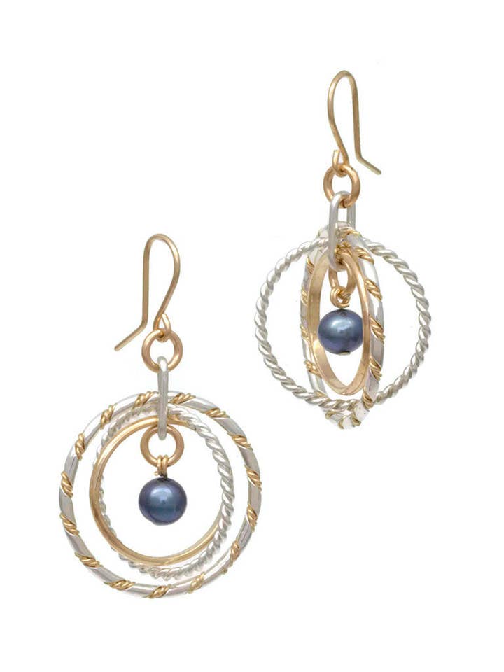 Solar Eclipse Oorbellen E91B - Lange oorbellen E91B kort voor wholesale door Taber Studios