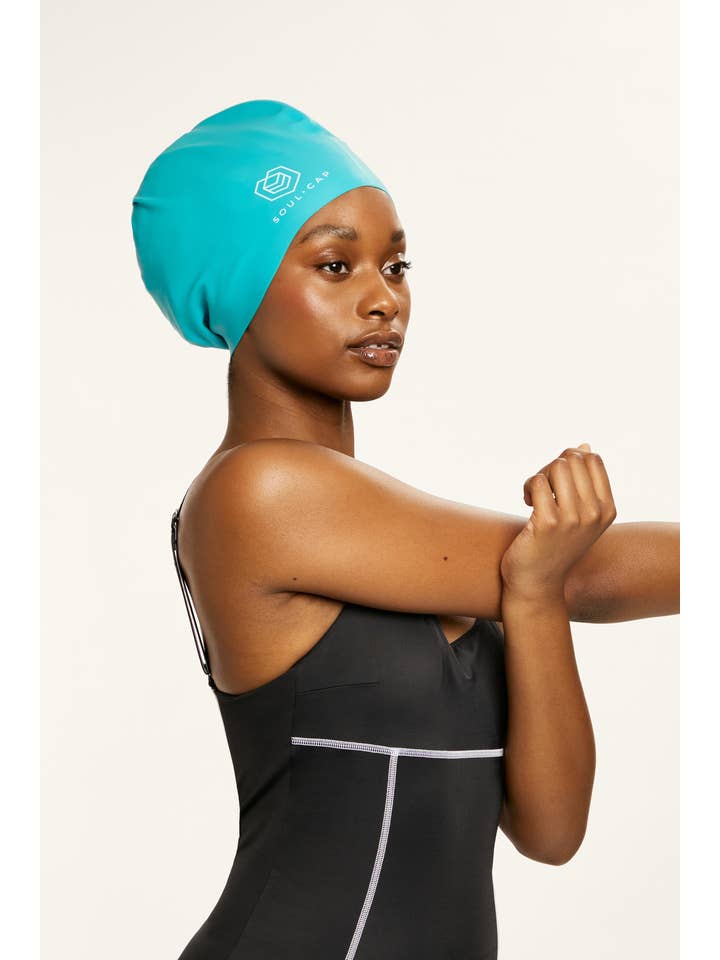 SOUL CAP – Großhandel Badekappe – Unisex – Voluminöse Schwimmkappe für Erwachsene – für langes, lockiges und volles Haar32
