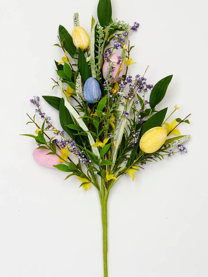 22" Easter Floral Bush With Eggs for wholesale by WORTH IMPORTS