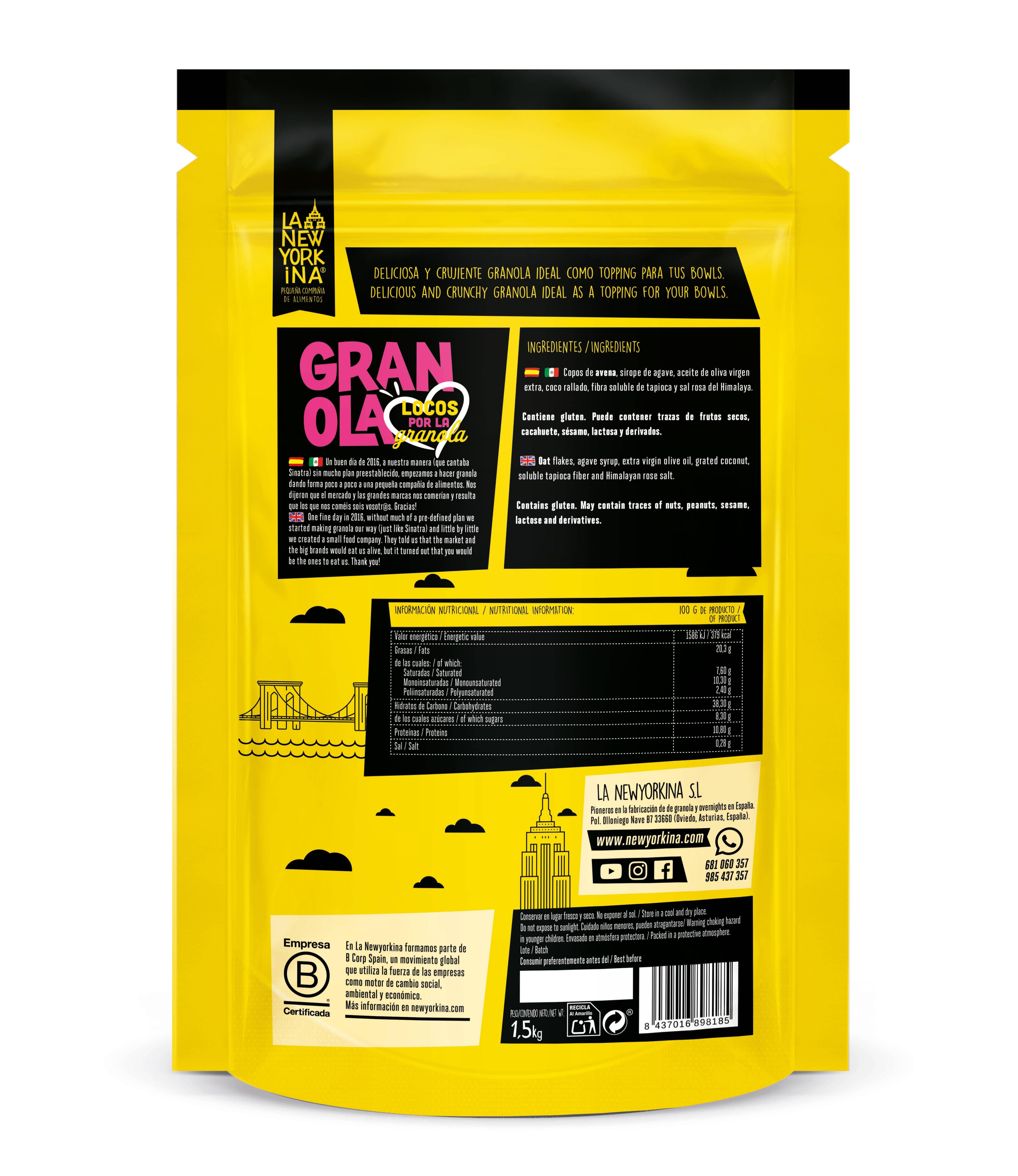 La Newyorkina - Wholesale Granola - Granola Bowl Lovers 1.5 kg4
