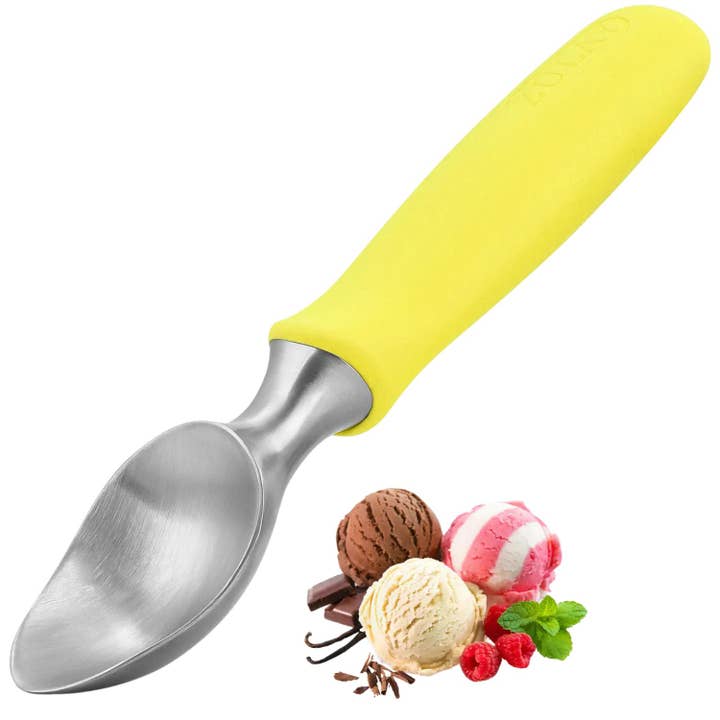 Zulay Kitchen - Vendita all'ingrosso Porzionatori per gelato - Paletta per gelato in acciaio inox con manico antiscivolo.