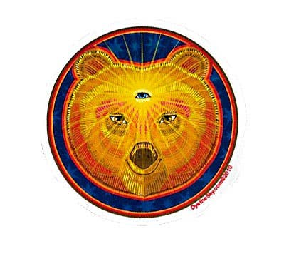 Gypsy Rose - Wholesale Sticker - Small 3 Eyed Bear Sticker0