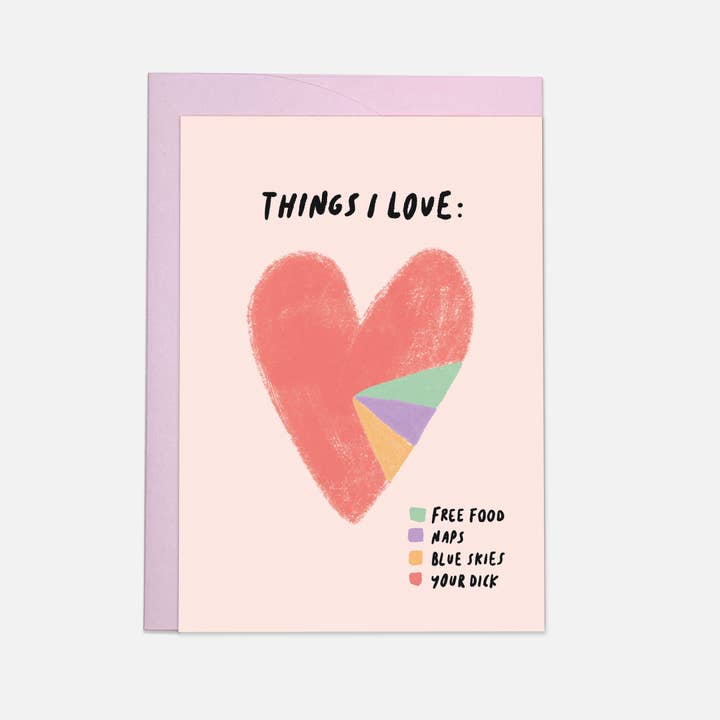 Kaart Blanche - Wholesale Love Card - Things I love greeting card