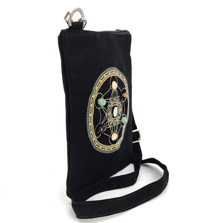 COMECO INC - Wholesale Crossbody Bag - Women's - Sacred Geometry Wealth and Prosperity Crystal Grid1