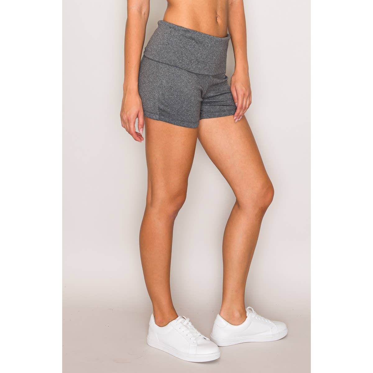 Popular 21 - Wholesale Shorts - Women's - Brushed Back Fold over bike shorts5