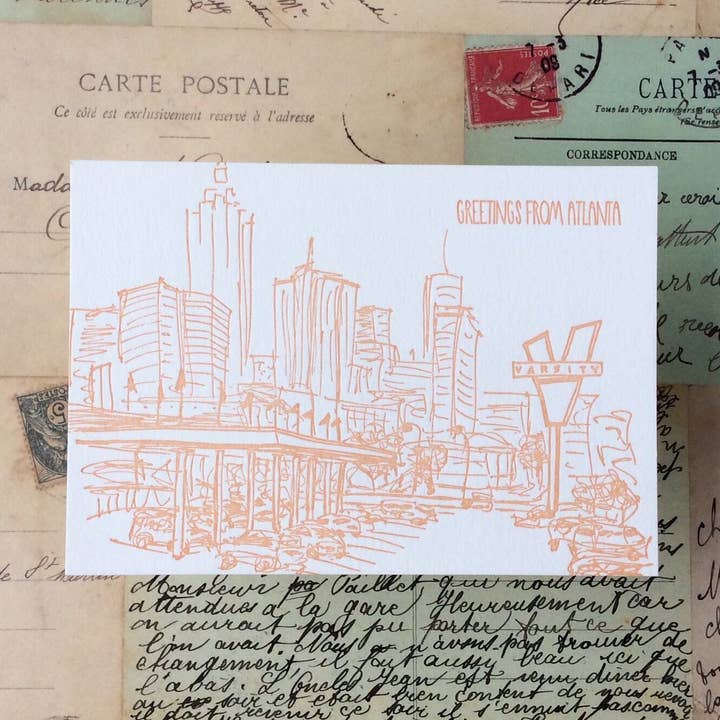 Atlanta ansichtkaart voor wholesale door Albertine Press