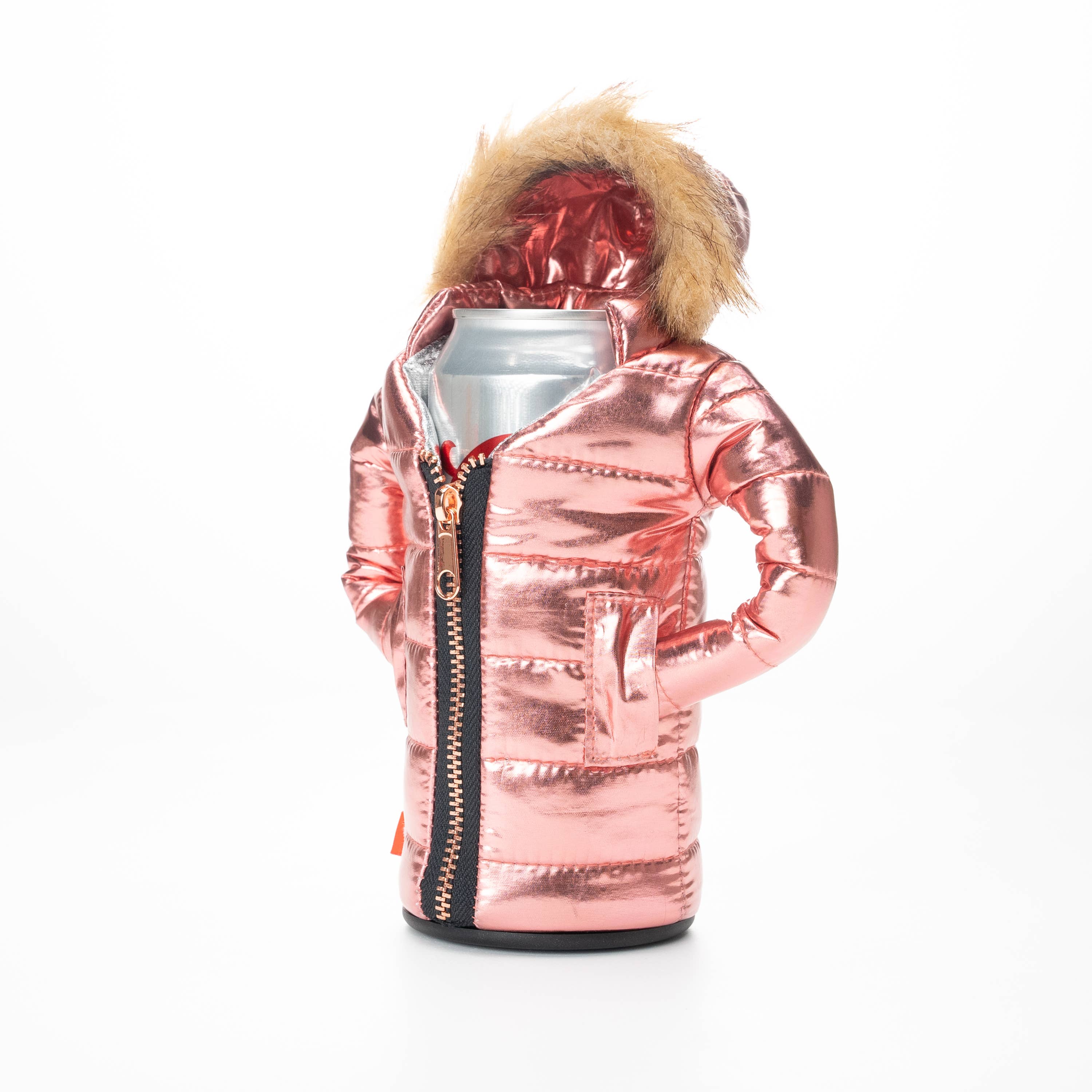 Puffin Drinkwear - Vente Housses de boisson - Glacière Isotherme pour Canettes - Le Pahka - Or Rose Métallique3