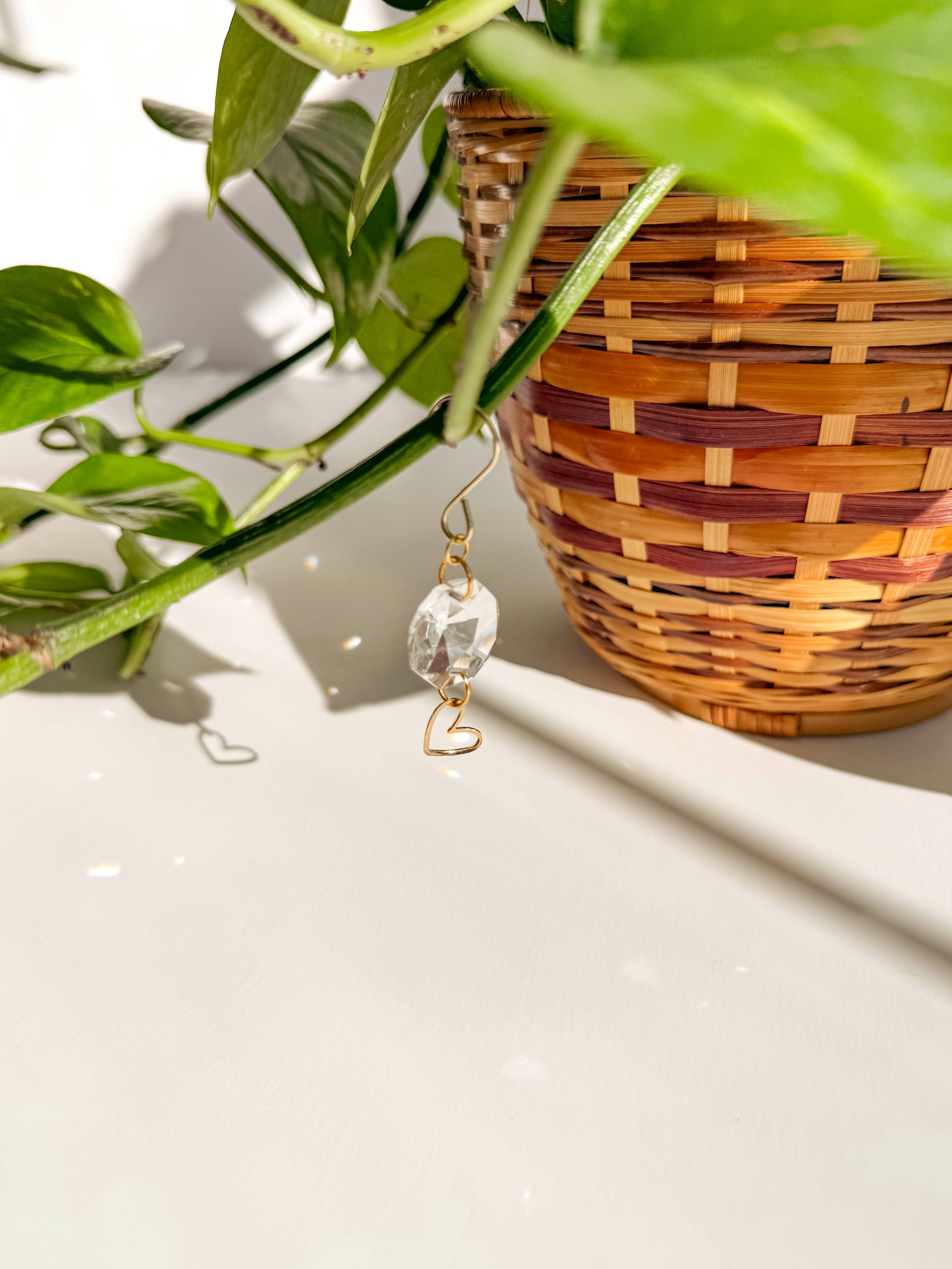 Meraki The Studio Co. - Wholesale Suncatcher - Plant Charm | Suncatcher + Heart | Houseplant Vine Jewelry1