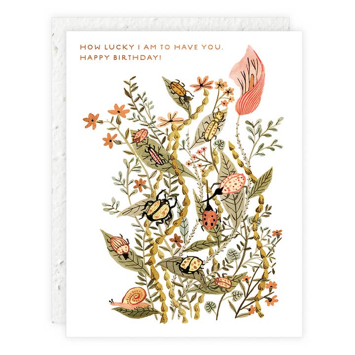 How Lucky I Am - Birthday Card for wholesale by Seedlings