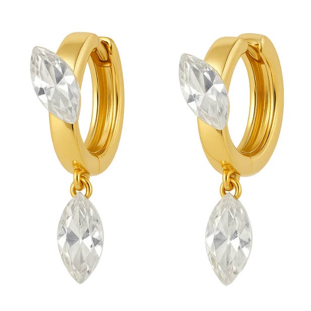 Marquises givrées créoles Or pour la vente par Smoothie London