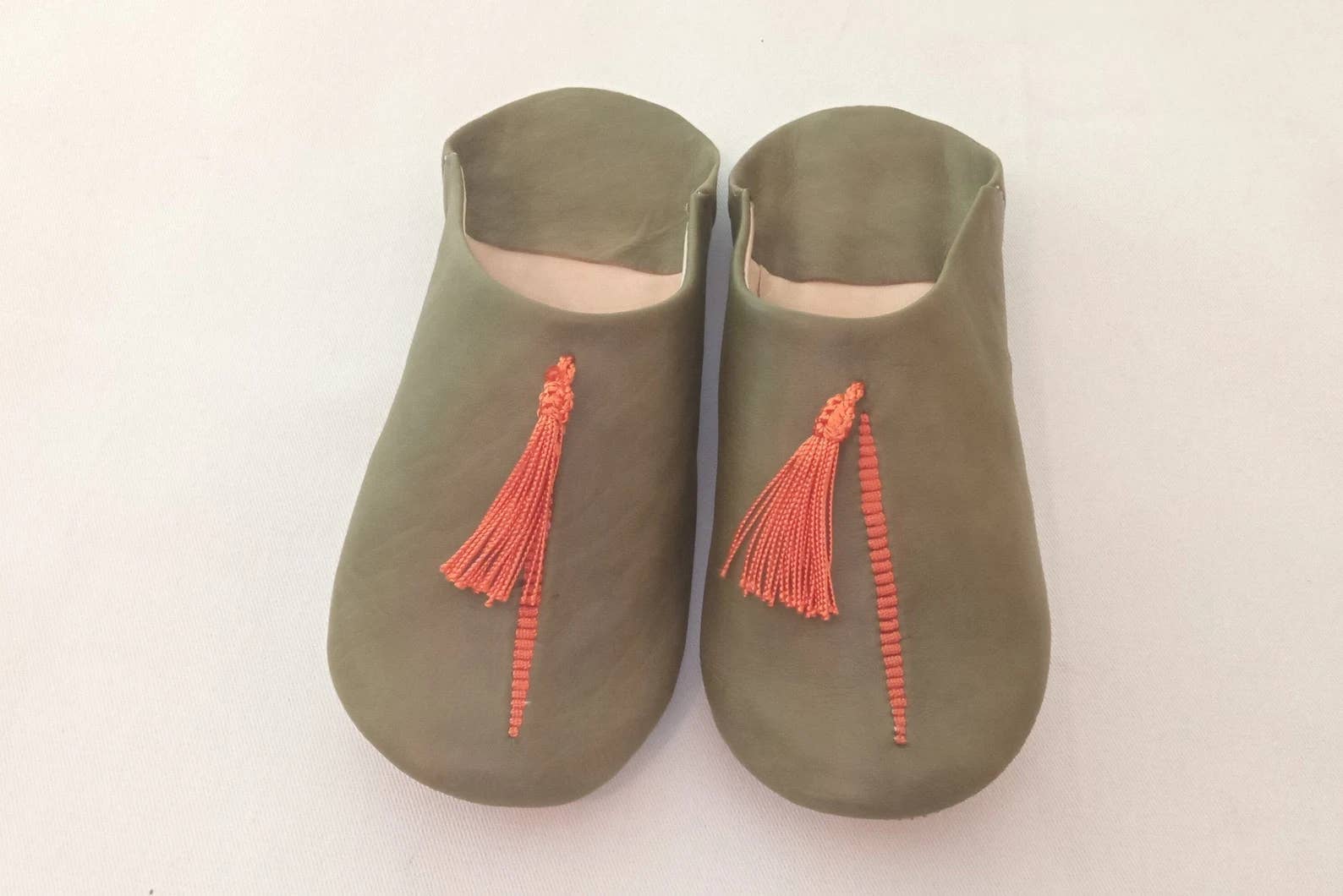 Craftsjamal – Chinelos - Mulher por atacado – Babouche chinelos marrocan verde chinelos artesanais para casa