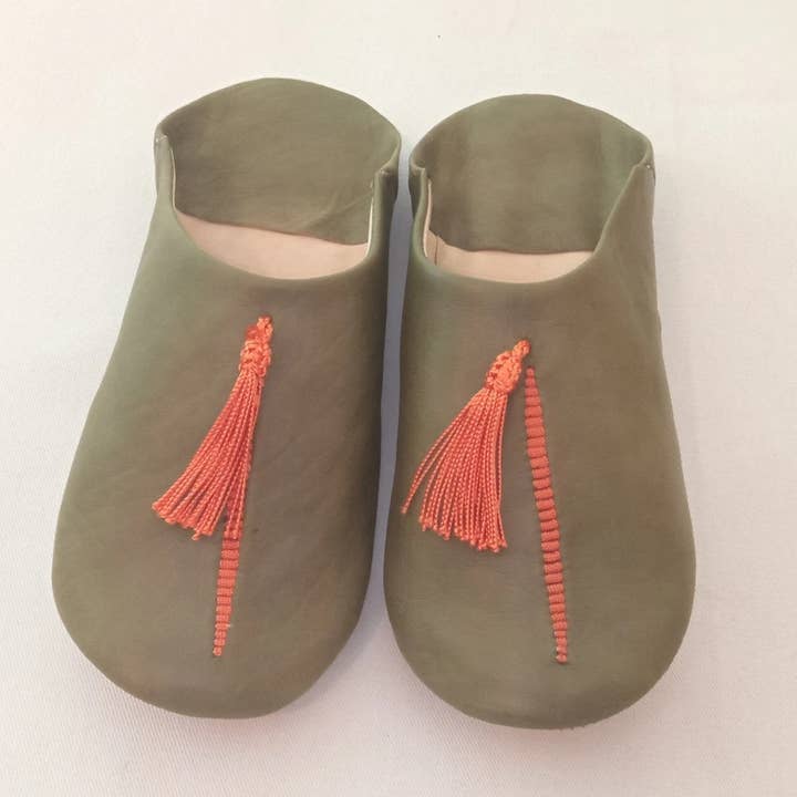 Babouche green Morrocan slippers handmade slippers for Home and other Purchase Wholesale babouche. Free Returns & Net 60 Terms on Faire trending on Faire.