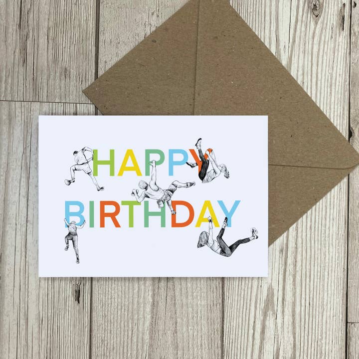Discover and Draw - Wholesale Birthday Card - Rock Climbing Birthday Card