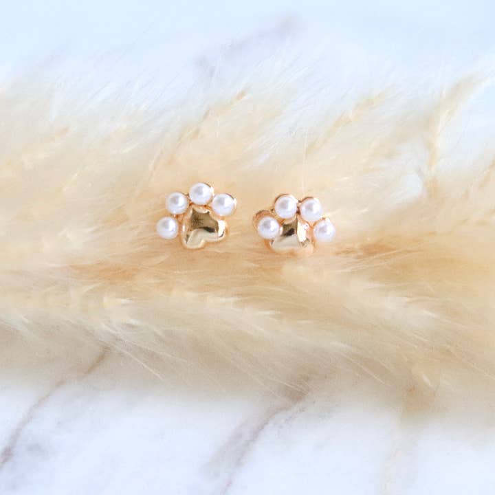 Pearl Paw Stud Earrings for wholesale by Mesa Blue