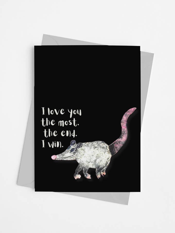 Carte de voeux vierge Possum pour la vente par Shannon Marie Makes