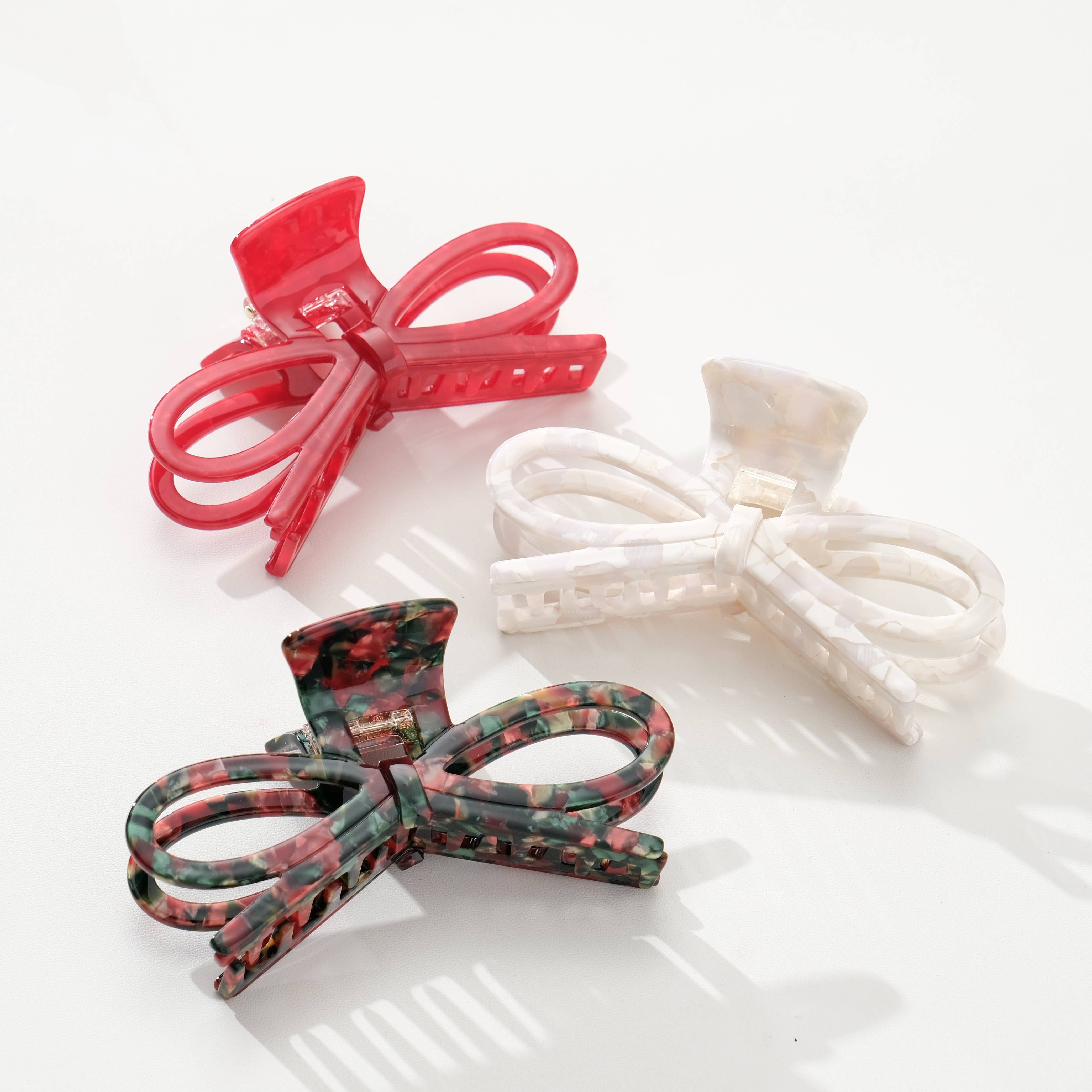 Assorted Remi Vintage Holiday | Wide Bow Claw Clip for wholesale on Faire