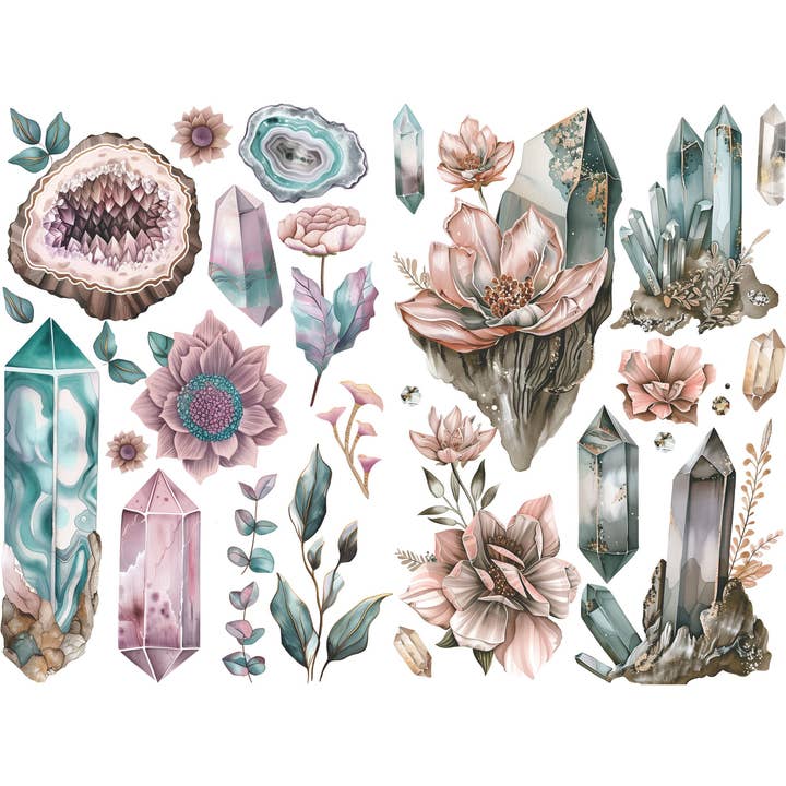 Craft Kreatively - Wholesale Craft Supplies - Crystals Decoupage Rice Paper - A4 - 6pc – Crafts6